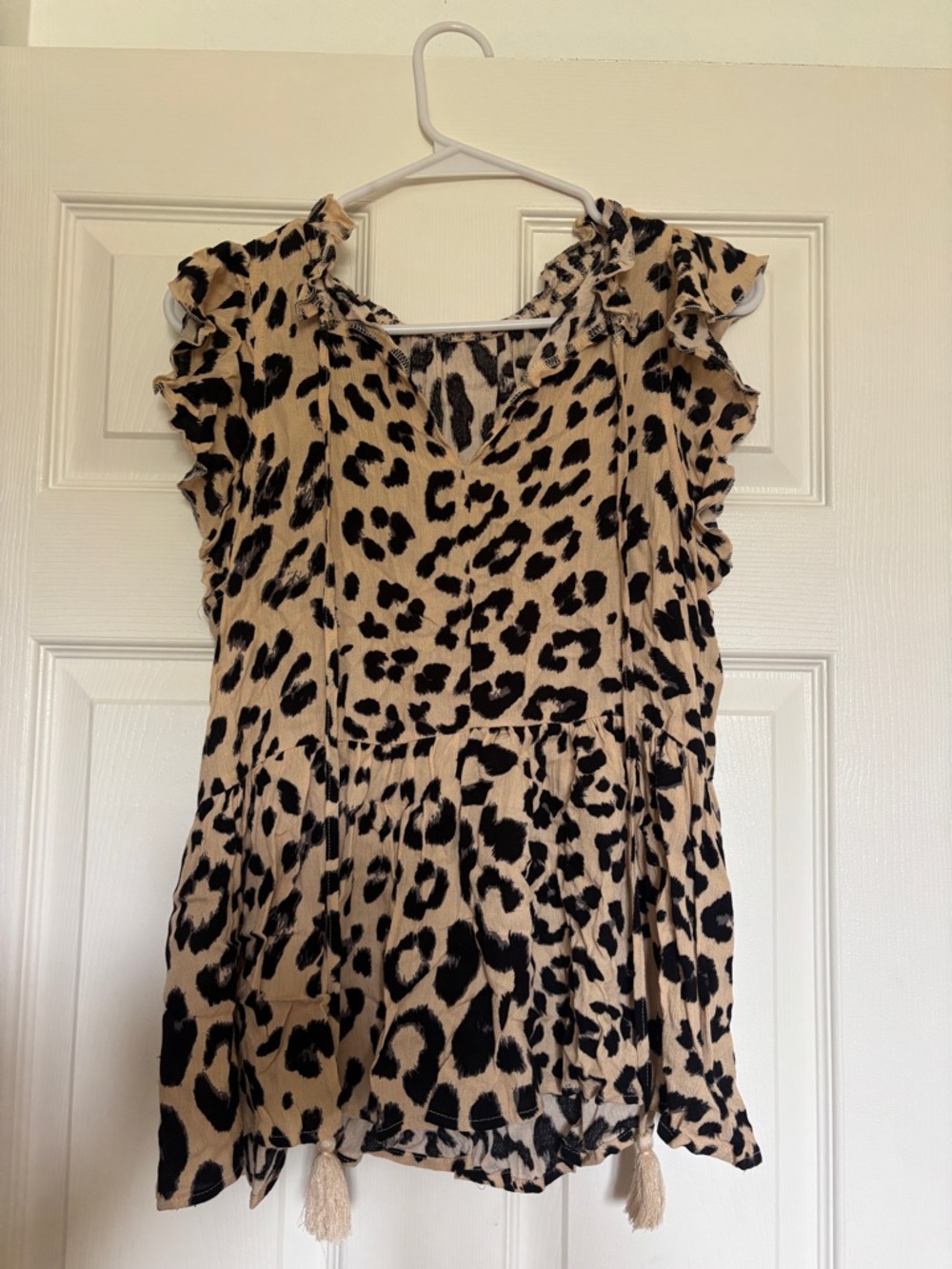 Cheetah Print Babydoll Top